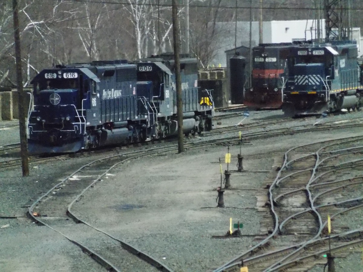 Engines Sitting Near and At The Sanding Tower.